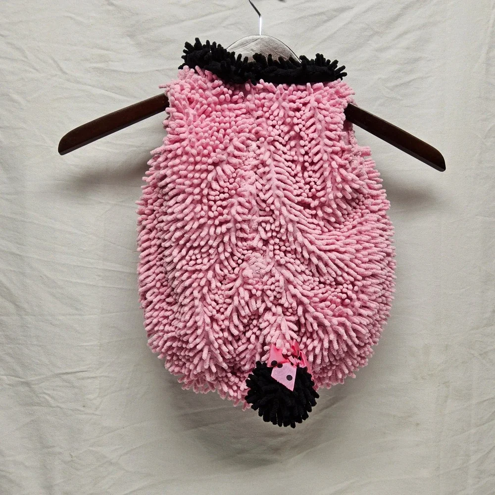 Princess Paradise Poodle Costume Vest Toddler 12/18M Pink Shaggy Chenille Bow